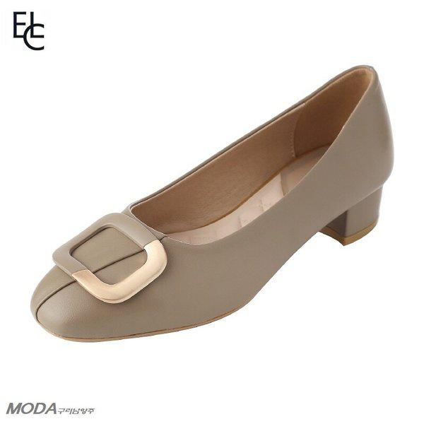 軽量クッションミドルヒール靴女性パンプスLCWD12U613_35GN