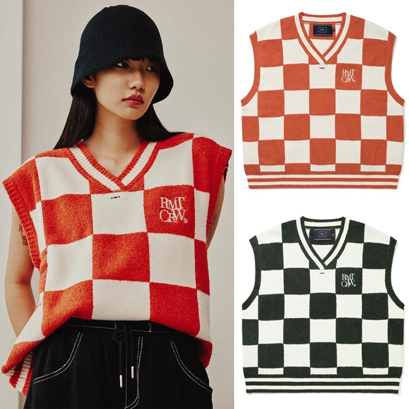 RMTC CHECKER BOARD TERRY VEST 2色 人気商品 正規品 男女兼用