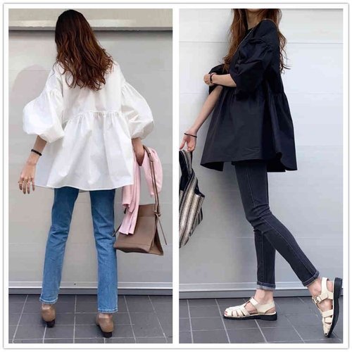 2023春夏新作 ブラウス トップス レディース 気質 エレガント ランタンスリーブ 人気シャツ 2# 3801