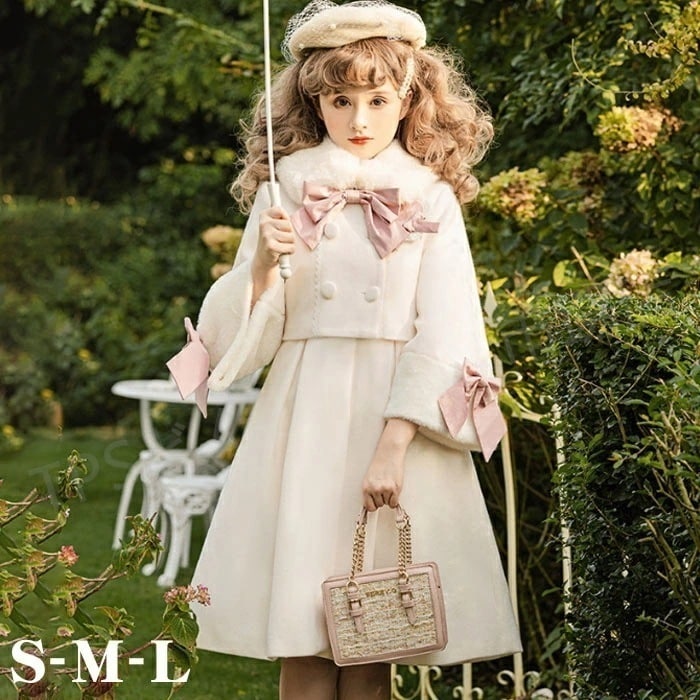 ロリータ ワンピース ラシャコート コート 長袖 秋冬 ボア付き コスプレ 衣装 ドレス レディース ワンピース 秋冬 ハロウィン コスプレ 洋館メイド コスプレ衣装 ドレス 子供 ロリータ 学園