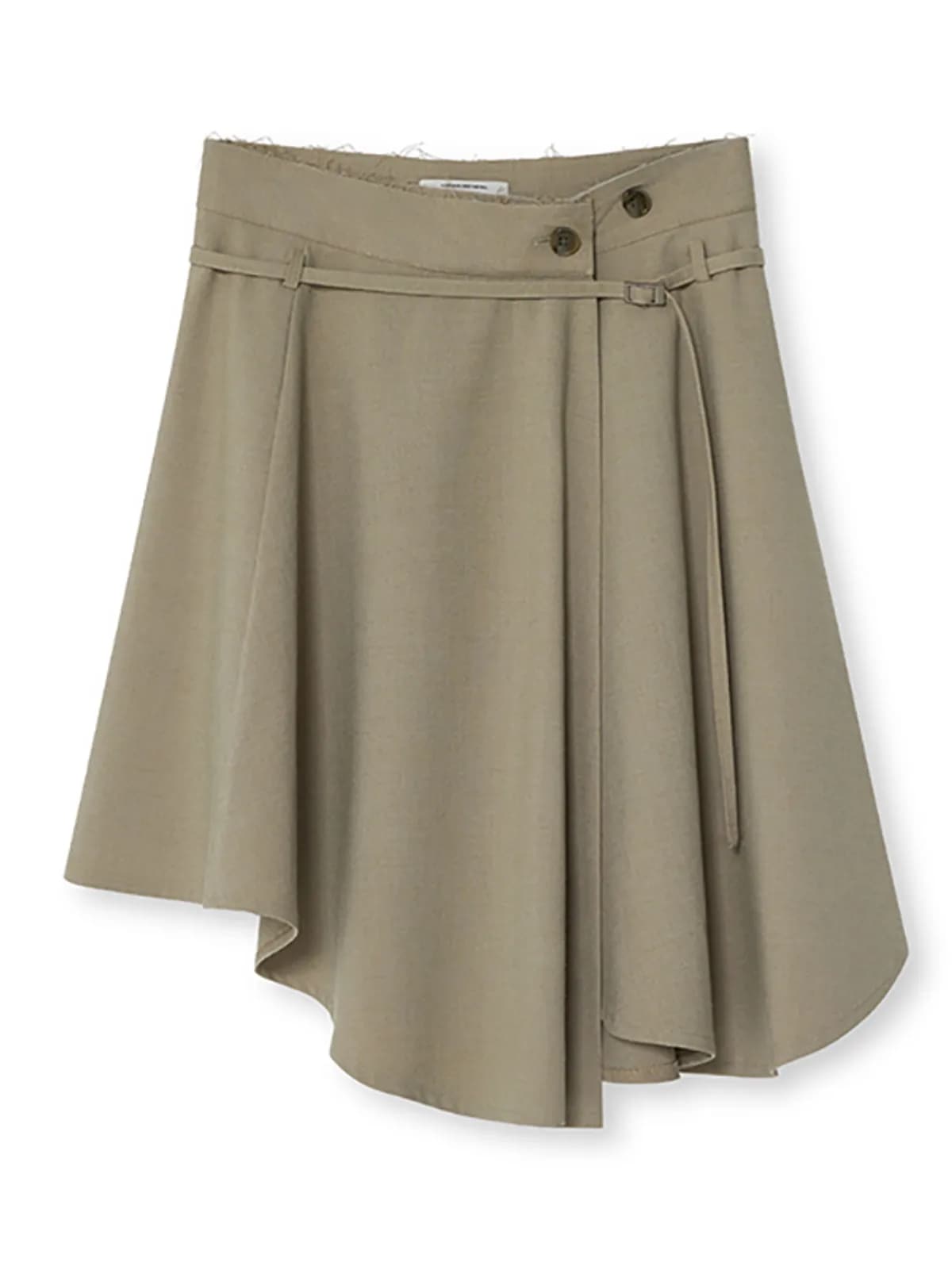 2025 S/S 新作 WOMAN LAMB MIDI SKIRT [KHAKI] 韓国の人気ファッションブランド