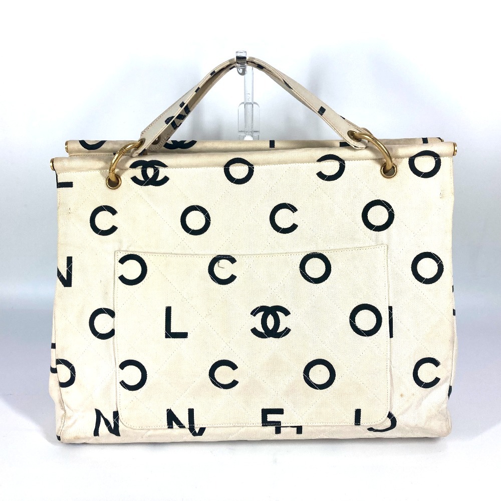 ハンドバッグ 総柄 ロゴ ヴィンテージ カバン トートバッグ キャンバス ホワイト 69,575円