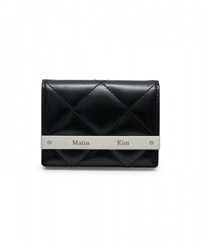 PUFF QUILT WALLET IN BLACK