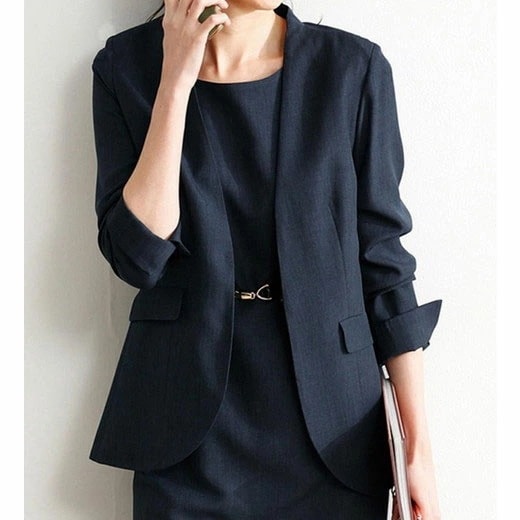 [最安値挑戦]！カラーレスボックスジャケット レディース 夏 コート ジャケット M-3L