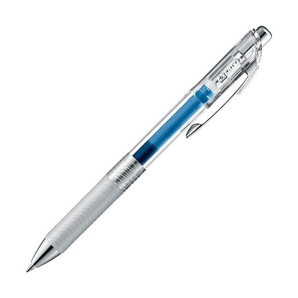 （まとめ）ぺんてる ゲルインクボールペン ノック式エナージェル インフリー 0.7mm ブルー（軸色：クリア）BL77TL-C 1セット（10本）(×5セット)