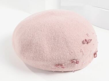 50%OFF 帽子 ベレー帽 ウール EE0284 ハット フェミニ かわいい 装飾 飾り ラインストーン ビーズ ハット