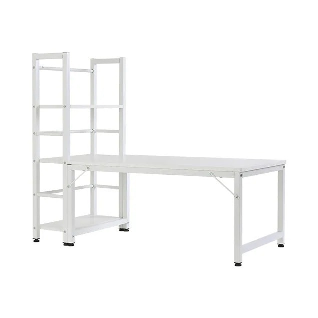 【国内発送&送·料·無·料】134【通常価格4800 大手バイヤー様募集中】【ホワイト】 ロータイプデスク パソコンデスク 実用な一体分離両用　溢れる天然木の魅力　省スペース 3段シェルフ付 座デスク