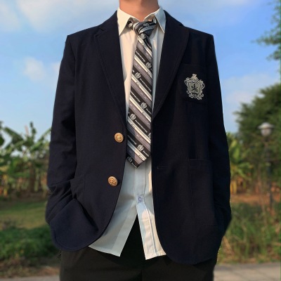 妙氏オリジナル圣火学院jk Dk制服ブレザー黒西校は男女学生スーツの夏の现物を提供します