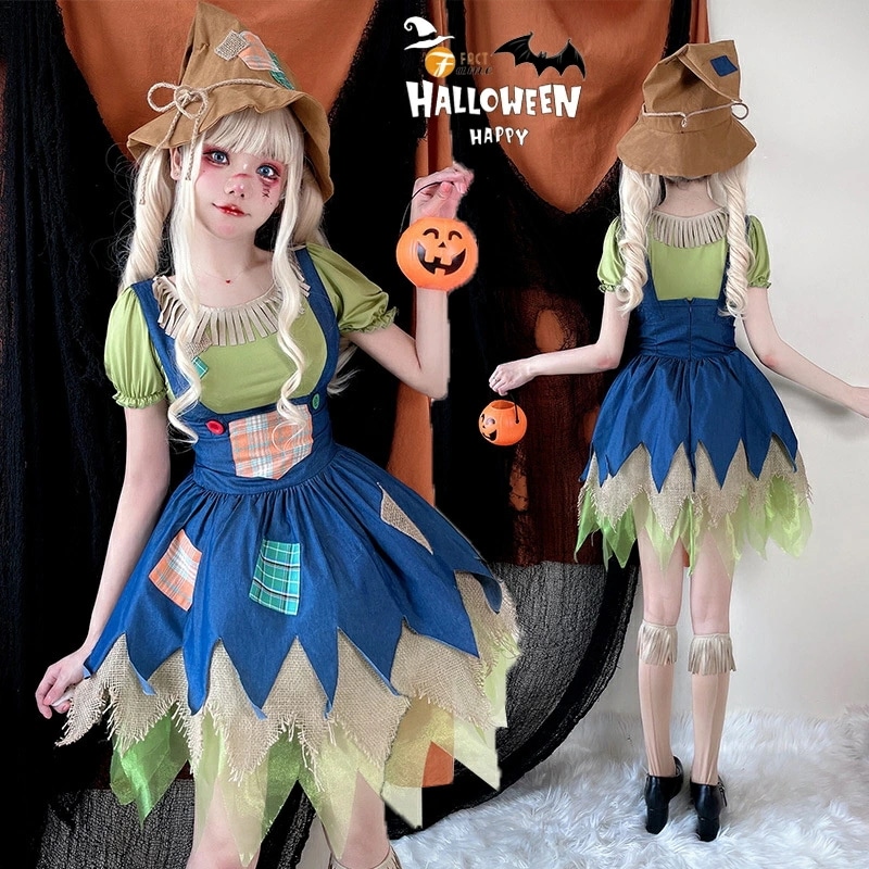 ハロウィン コスプレ衣装 魔女 仮装 演出衣装 ハロウィン ワンピース 妖精 魔法使い コスチューム 道具服 ステージ cosplay ハロウィン 公演着 パーティー イベント 学園祭 文化祭 撮影