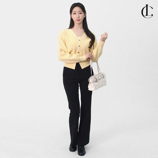 女性冬起毛スリムラインロングスパンブーツカットスラックスLABP006