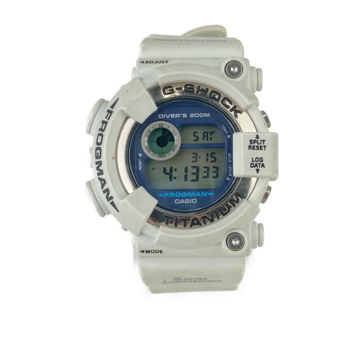 腕時計 G-SHOCK MASTER OF G - SEA FROGMAN Gショック フロッグマン DW-8200LG-8JR ホワイト チタン 樹脂 メンズ クオーツ【本物保証】
