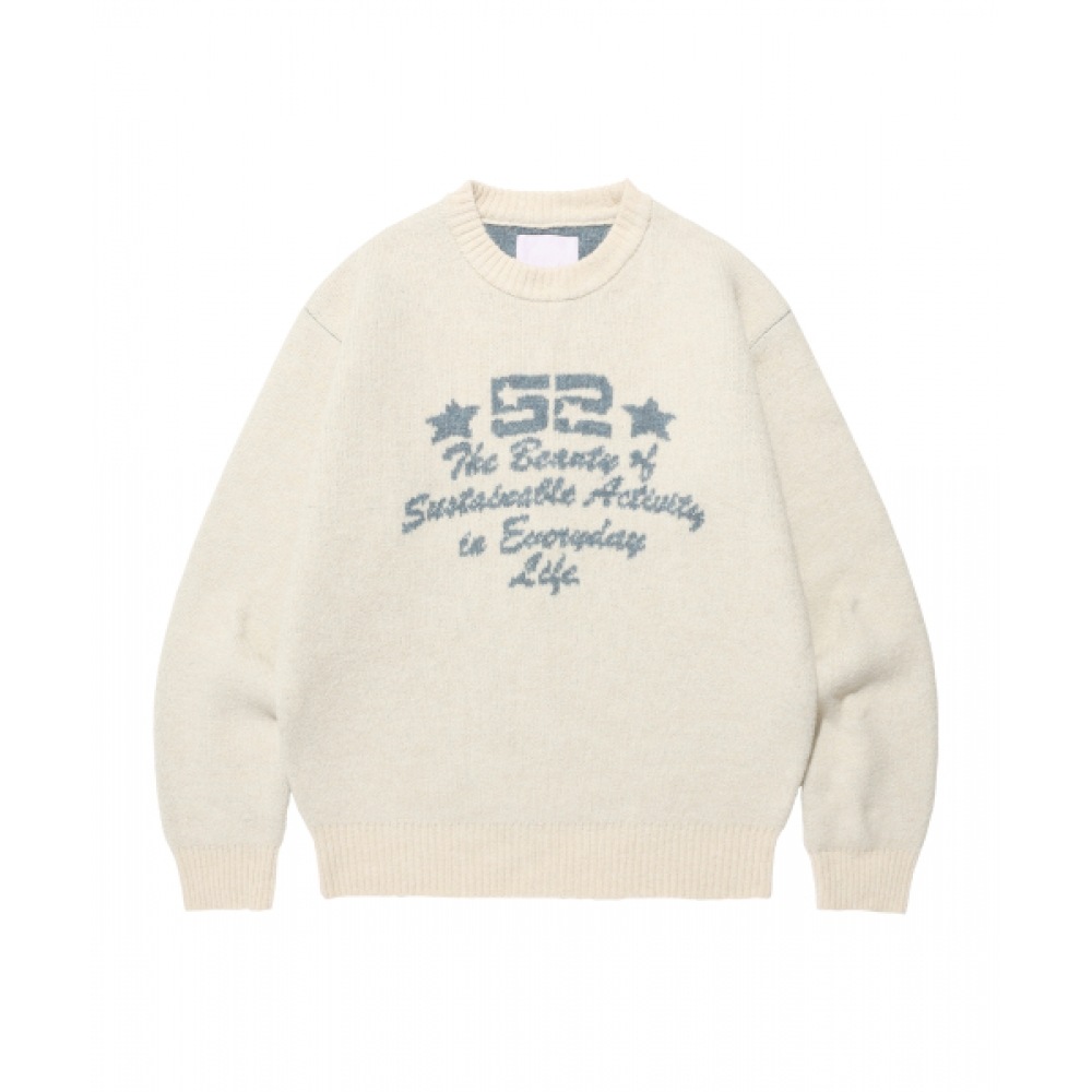 エイムズ-ワールドワイド 52 ジャカードセーターアイボリー (AM2EFUK600A)