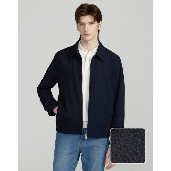 [25SS] [D-SET UP] ダークネイビー シアサッカー ブルゾン ジャンパー DMJU5B302N3