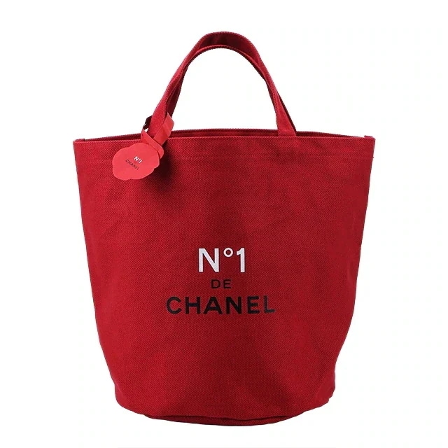 海外限定ノベルティ CHANEL キャンバストートバッグ (レッド) Qoo10] CHANEL コスメ ノベルティ海外限定商品!! コス : バッグ