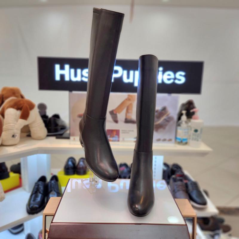 女性の足に優しい軽量4cm天然皮革スパンロングブーツ3fq616-B_CA