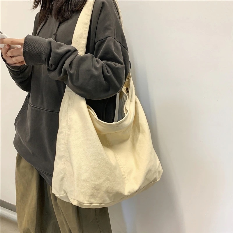 ショルダーバッグ レディース トートバッグ 日系 大容量トートバッグ 無地 ズックバッグ ショルダーバッグ ショルダーバッグ 多機能