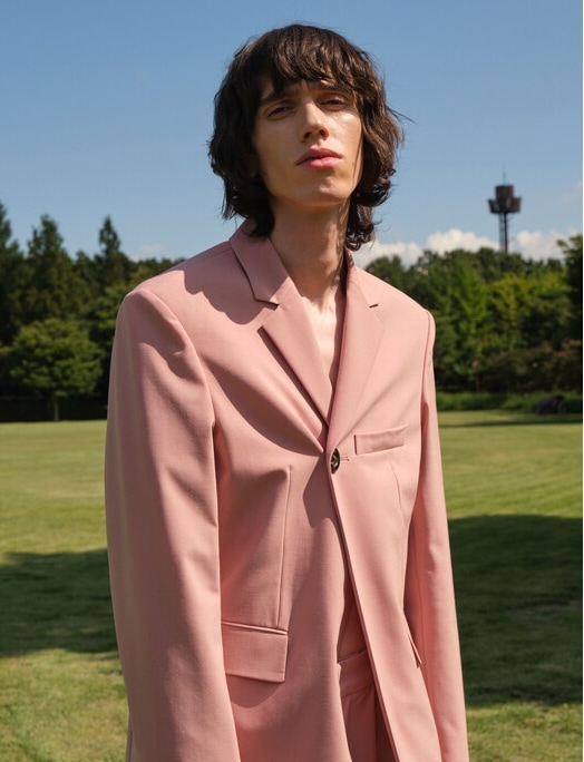 Double-Breasted Blazer_Pink