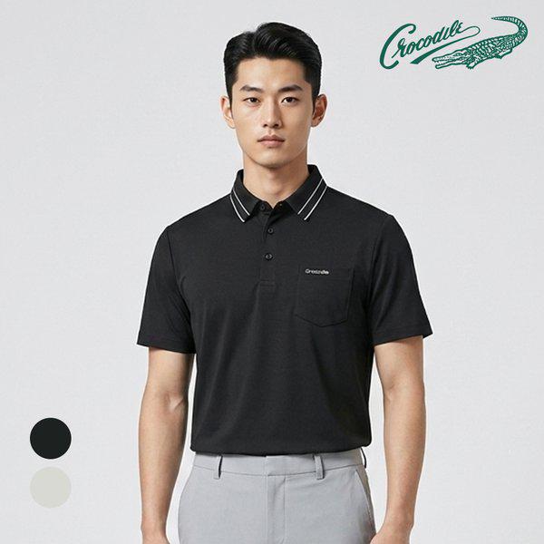 夏クールクラシックシルク半袖カラーTシャツ CDAABTS2405