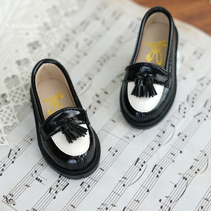 ドール用お靴 1/4 シューズ ローファー BJD msd ブラック ブラウン ドールシューズ mdd kumako 球体関節人形用お靴