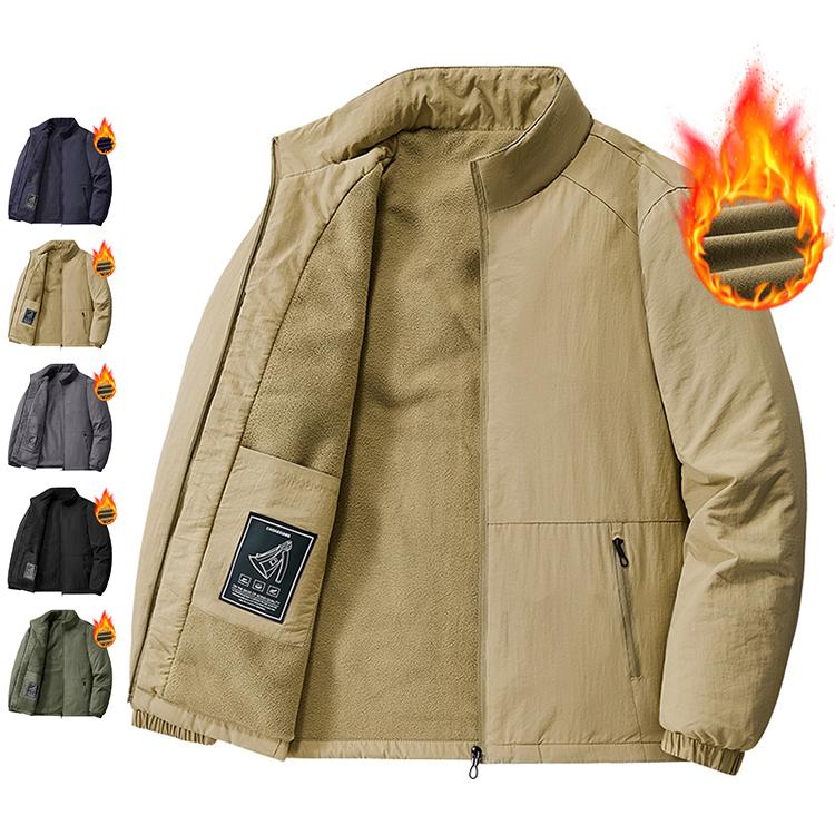 [惠子商店]新品入荷アウター メンズ 秋服 ミリタリージャケット マウンテンジャケット 防寒 裏起毛 ジャンパー 厚手 ブルゾン 立て襟 登山 秋冬 秋物アウター メンズ 秋服 ミリタリージャケット