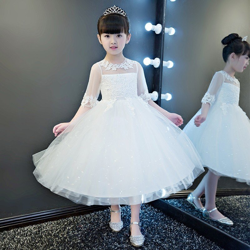 子供ドレス フラワーガール ドレス ロングドレス 子どもドレス ピアノ発表会 フォーマル 入園式 七 6,739円