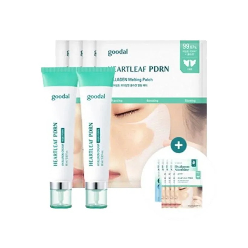 [25FW/New]ドクダミ PDRN ヒアルロン 速光クリーム 60ml+60ml+コラーゲン PDRN メルティングパッチ 4枚(+メルティングパッチ 4枚+ゼリーマスク5枚贈呈)