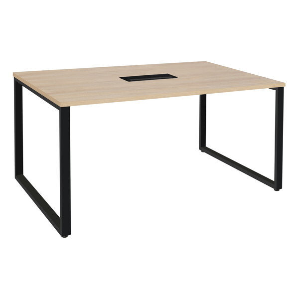 法人限定 カグクロ ALT-1590-BK-AW ALettoミーティングテーブル W1500 ブラック*アッシュウッド メーカー直送