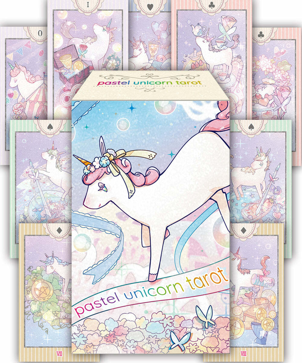 かわいい タロットカード パステルユニコーンタロット UNICORN ライダー版準拠 日本語解説書付き 初心者向け