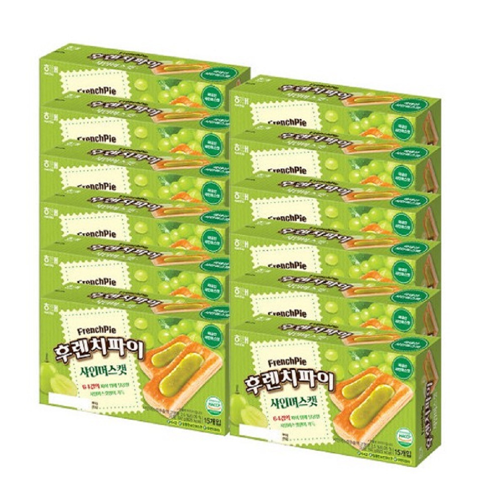 韓国-K MEAL-フレンチパイ シャインマスカット 192g 12個(ボックス) シャインマスカットジャム 甘い 高級おやつパイ プレゼント -K FOOD