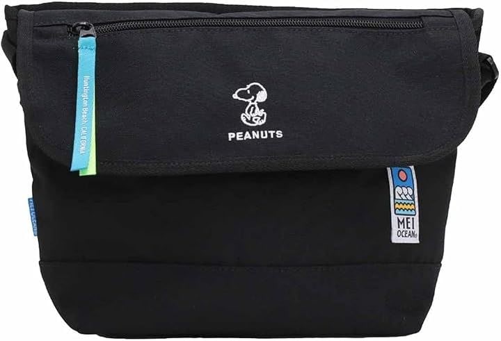 ショルダーバッグ キャラクターコラボ・横型 Shoulder bag 斜め掛け カジュアル(ピーナッツ, Free Size)