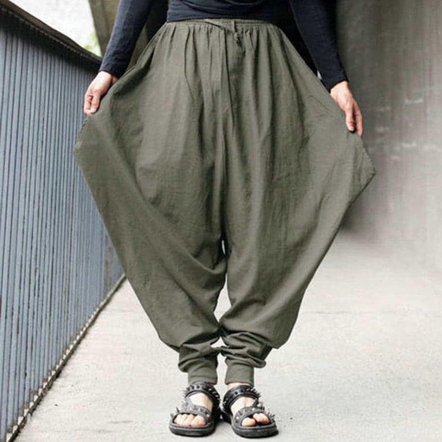 ボトムス パンツ ズボン ワイドパンツ ジョガーパンツ パンツ フルレングス ゆる 綿 麻 カジュアル 個性的 無地 春 夏 秋 冬 オールシーズン シーズンレス 10代 20代 30代