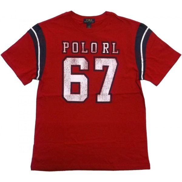 ボーイズサイズ 半袖 プリント Tシャツ レッド boys PR2-397