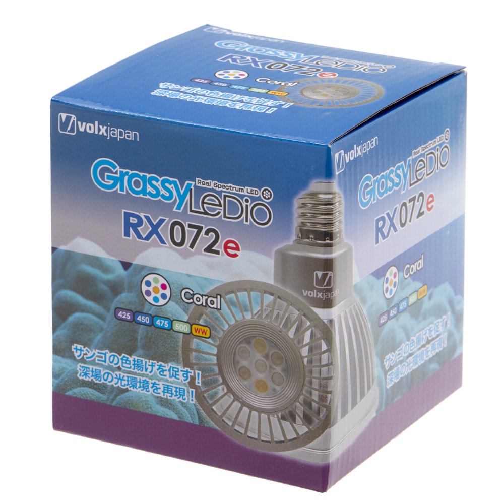 ボルクスジャパン　Ｇｒａｓｓｙ　ＬｅＤｉｏ　ＲＸ０７２ｅ　Ｃｏｒａｌ　水槽　ライト　照明　ＣＲＣ10―15―10―90―10