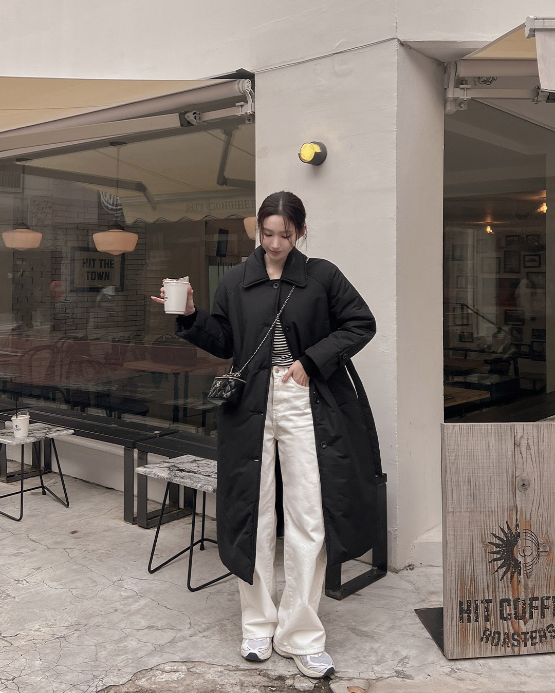 中わた入りロングコート韓国ファッション レディース 13,946円