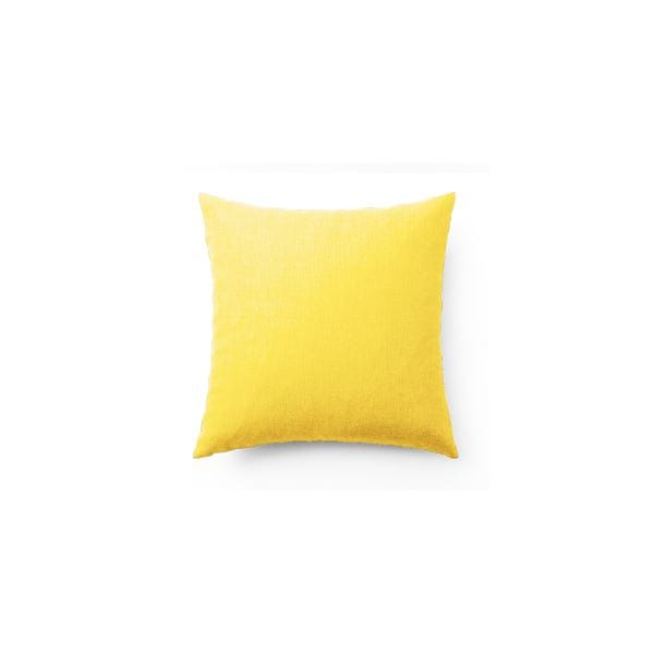 カバーリング背当てクッション約45x45cm マスタード/ダリアン生地