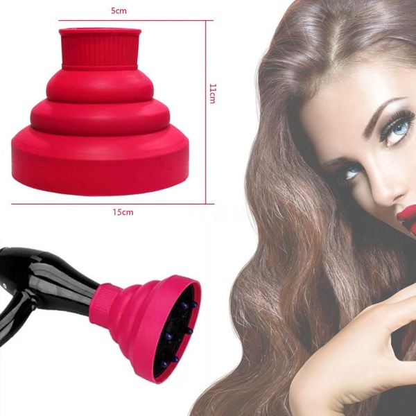【★安心の定価販売★】 Most for Diffuser Hairdryer Folding Silicone Fashion New Hair Red) (Color: Tools Hair Blowers Dryer その他