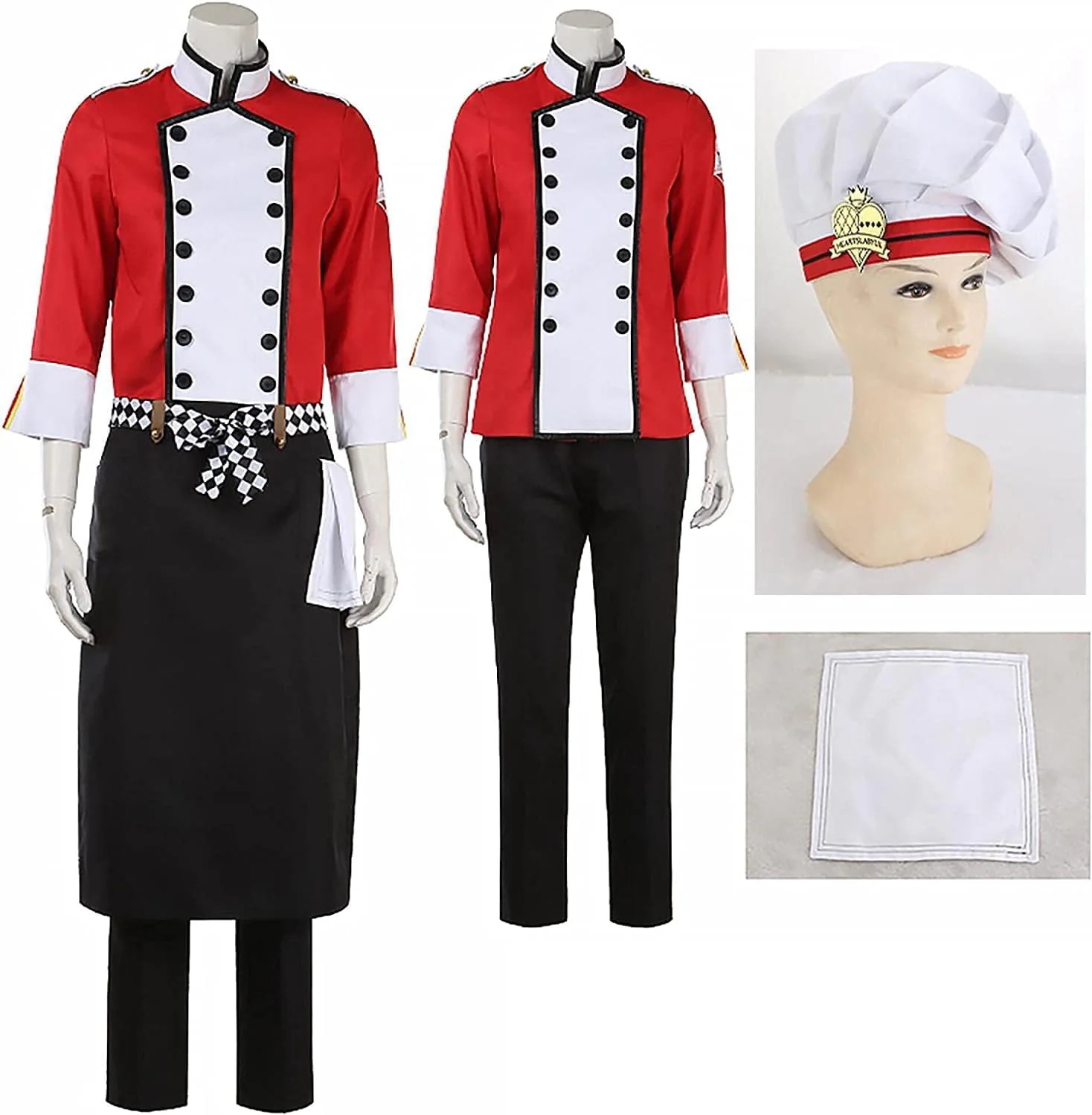 実物撮影超原版ツイステッドワンダーランド ツイステ NRC ナイトレブンカレッジハーツラビュル寮 リドルローズハート（SR/マスターシェフ） コスプレ衣装