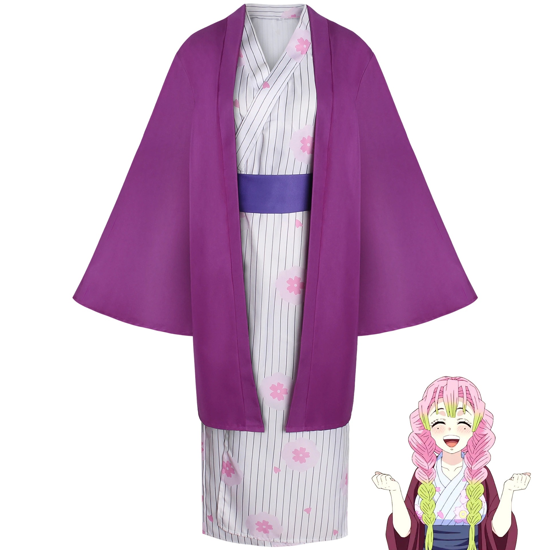 【迅速な出荷】舞台演出服锻刀村编甘露寺蜜璃浴衣服ハロウィンコスプレ舞台演出