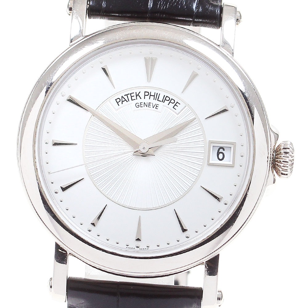 パテックフィリップ PATEK PHILIPPE 5153G-010 カラトラバ K18WG デイト 自動巻き メンズ 箱・保証書付き_833463【中古】