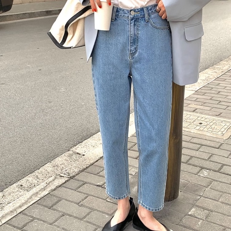 レディース パンツ ボトムス デニム Gパン テーパードパンツ ロングパンツ デニムパンツ シガレットパンツ ロング 9分丈 クロップド丈 ストレート フェミニン ファスナー ポケット ハイウエストクロップド・カプリパンツ