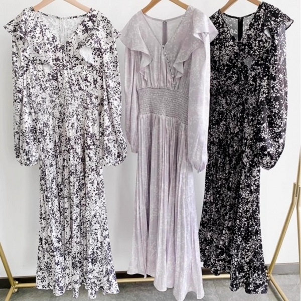 SN レディース ワンピース 花柄　ロング