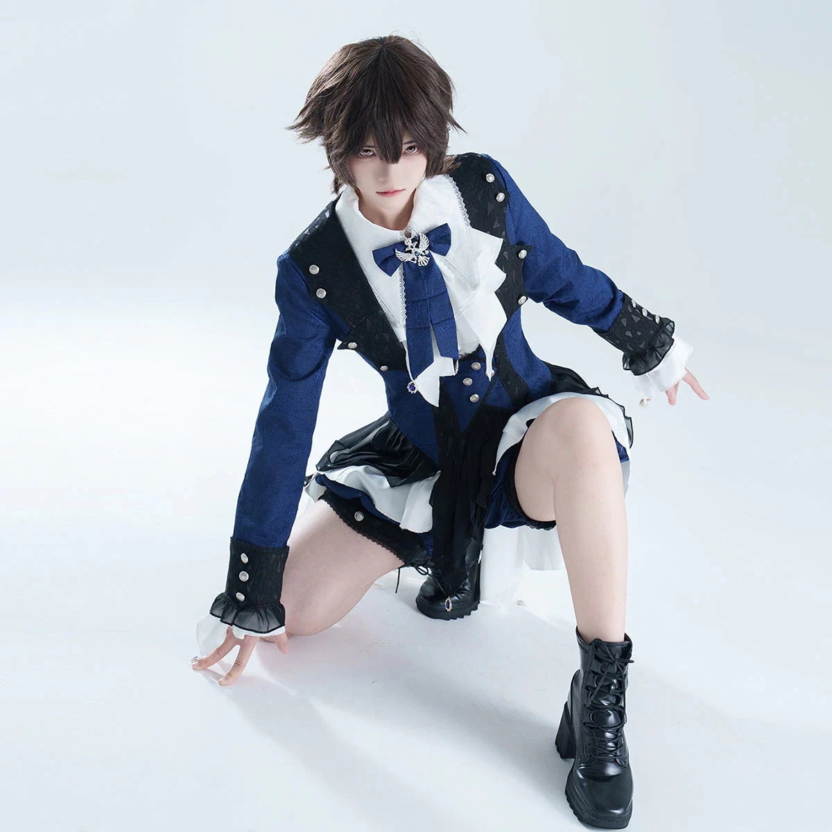 韓国ソフト萌えクラシックメイド服コスプレショー服カフェメイド せいふくlolitaワンピースップグレード