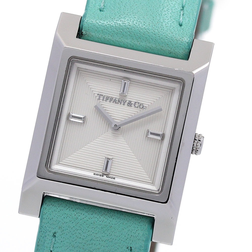 ティファニー TIFFANY&Co. 67460359 1837 メイカーズ スクエア クォーツ レディース 保証書付き_844535【中古】