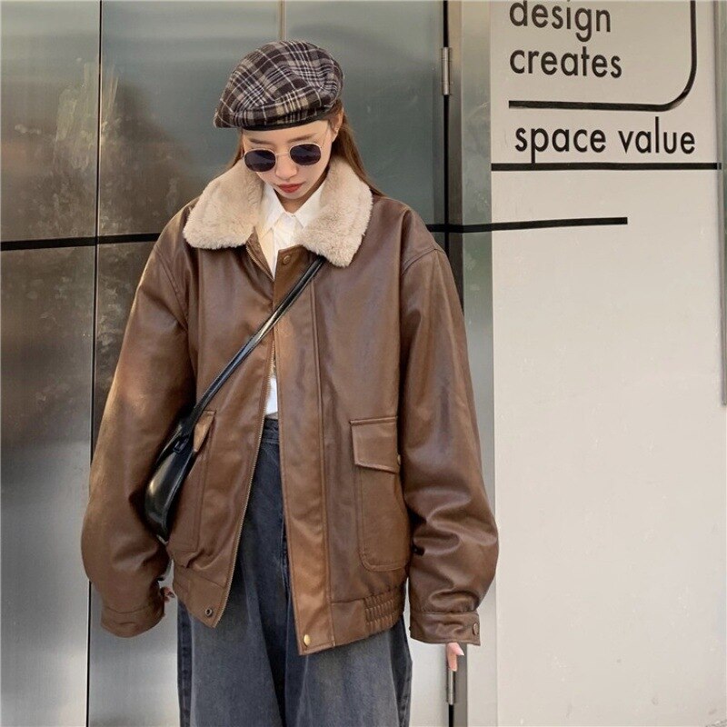 冬アウター秋 冬 レトロ おしゃれ ゆったり 厚手 ウォーム 長袖 ライダース おしゃれ レディース コート 裏起毛ファッション2025はボアで決まり人気ボアアウターキルティングアウター