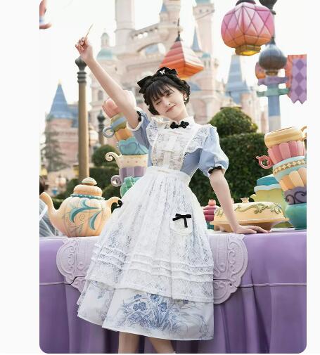 民族風レースワンピース レディース 夏新作 アリスコスプレワンピース　コスチューム