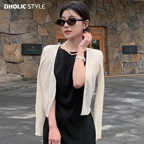 シースルーVネックカーディガン・p650965