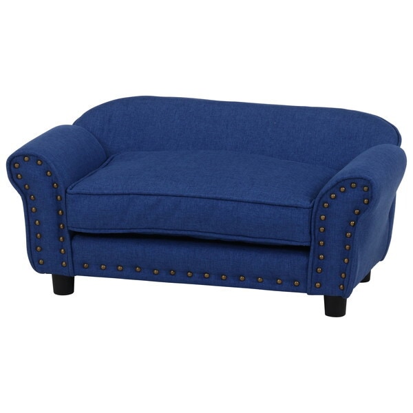 不二貿易 45232 ペットソファ(チェスターフィールド風) BL メーカー直送 8,625円