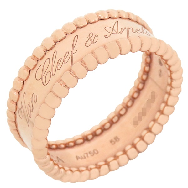 ヴァンクリーフアーペル Van Cleef & Arpels リング 指輪 ペルレ シニアチュール K18PG ピンクゴールド #58(JP18) 750PG 18金 17.5号 VCARN3245