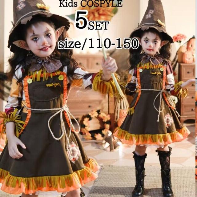 ハロウィン キッズ 巫女 悪魔 魔女 天使 子供用 バンパイア かかし コスチューム 女の子 ハロウイン 仮装 ハロウィーン ハロウィン衣装 ハロウィンコスチューム ワンピース コスプレ 子ど