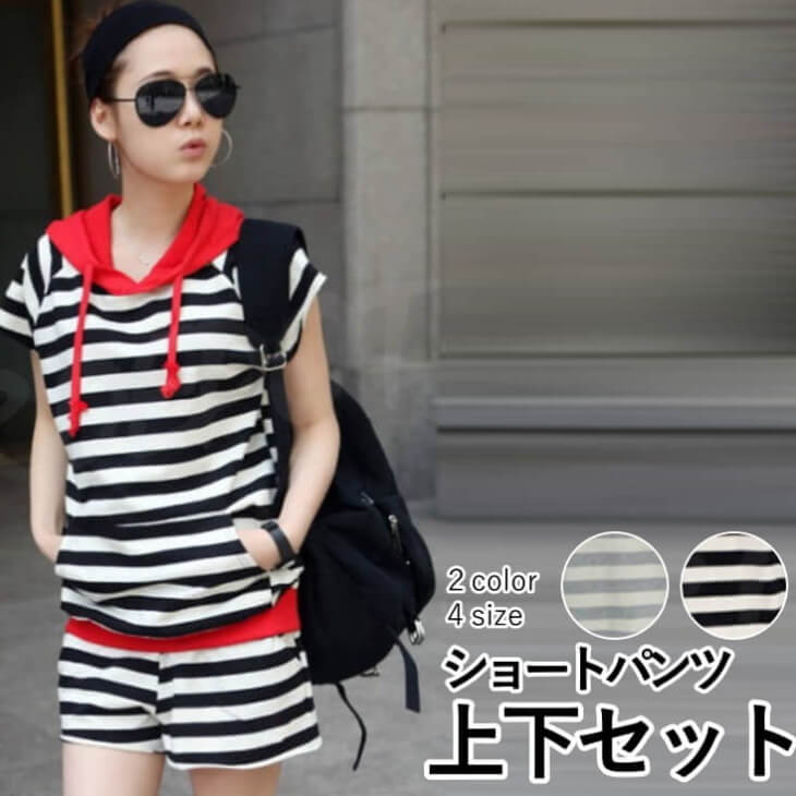 部屋着 セットアップ レディース おしゃれ 上下 スウェット 半袖 パンツ キッズ ルームウエア 外出 可愛い パジャマ 夏 ジャージ 上下セット パーカー ゆったり プリント 薄手 ショートパンツ 5,119円